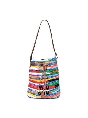Miu Fabric Crochet Drawstring Pouch #301031M19B